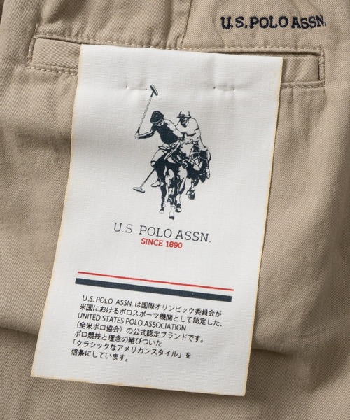 JOHN'S CLOSET（ジョンズクローゼット）の「【3】〔U.S.POLO ASSN.〕ワンポイント刺繍 バックシャーリング チノショーツ（チノパンツ・メンズ・ネイビー/ベージュ/アイボリー・X-LARGE/LARGE/MEDIUM）」の15枚目の写真