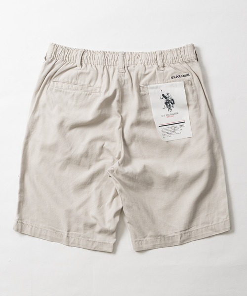 JOHN'S CLOSET（ジョンズクローゼット）の「【3】〔U.S.POLO ASSN.〕ワンポイント刺繍 バックシャーリング チノショーツ（チノパンツ・メンズ・ネイビー/ベージュ/アイボリー・X-LARGE/LARGE/MEDIUM）」の5枚目の写真