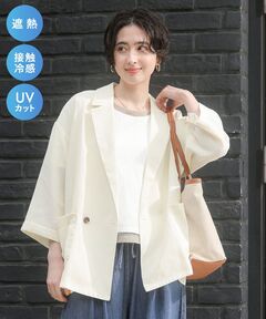 セール】Half Sleeve Jacket（ノーカラージャケット）｜anuke