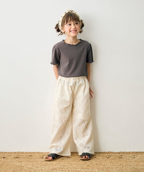 Piet(ピエット)の「【綿100%】レースロングパンツ(その他パンツ・キッズ・ブラック/ブルー/ホワイト・130/120/110/100)」の4枚目の写真
