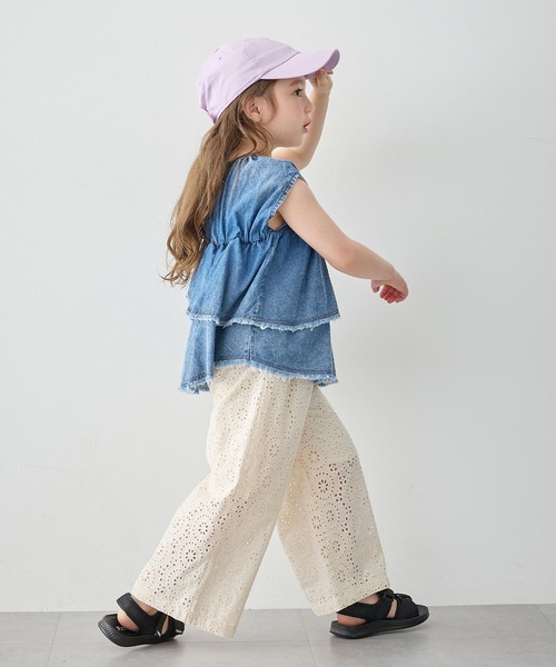 Piet(ピエット)の「【綿100%】レースロングパンツ(その他パンツ・キッズ・ブラック/ブルー/ホワイト・130/120/110/100)」の7枚目の写真