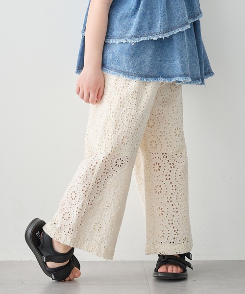 Piet(ピエット)の「【綿100%】レースロングパンツ(その他パンツ・キッズ・ブラック/ブルー/ホワイト・130/120/110/100)」の10枚目の写真