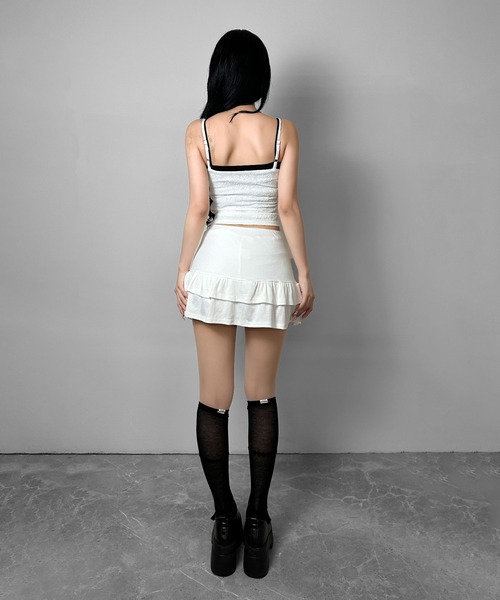 FOLLOWIN(フォロウィン)の「【セットアップ】フラワーレースリボンキャミ&ボレロ(セットアップ・レディース・ホワイト/ブラック・FREE)」の12枚目の写真