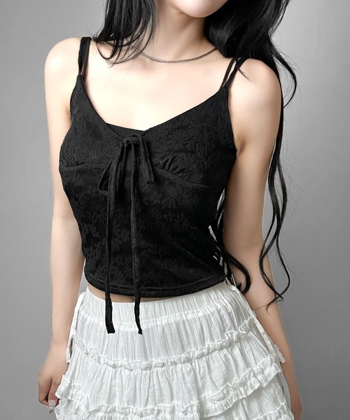 FOLLOWIN(フォロウィン)の「【セットアップ】フラワーレースリボンキャミ&ボレロ(セットアップ・レディース・ホワイト/ブラック・FREE)」の16枚目の写真