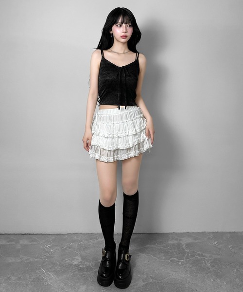 FOLLOWIN(フォロウィン)の「【セットアップ】フラワーレースリボンキャミ&ボレロ(セットアップ・レディース・ホワイト/ブラック・FREE)」の17枚目の写真