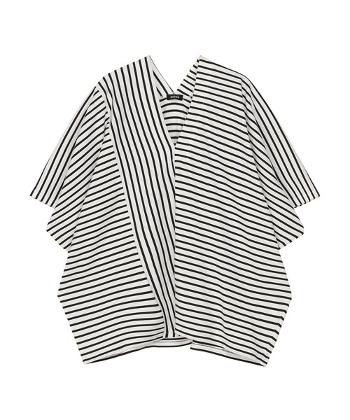 ZUCCa(ズッカ)の「CENTER STRIPE JERSEY / Tシャツ(Tシャツ/カットソー・レディース・ホワイト・M size)」の1枚目の写真