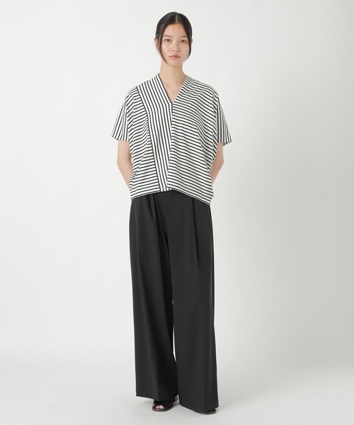 ZUCCa(ズッカ)の「CENTER STRIPE JERSEY / Tシャツ(Tシャツ/カットソー・レディース・ホワイト・M size)」の4枚目の写真