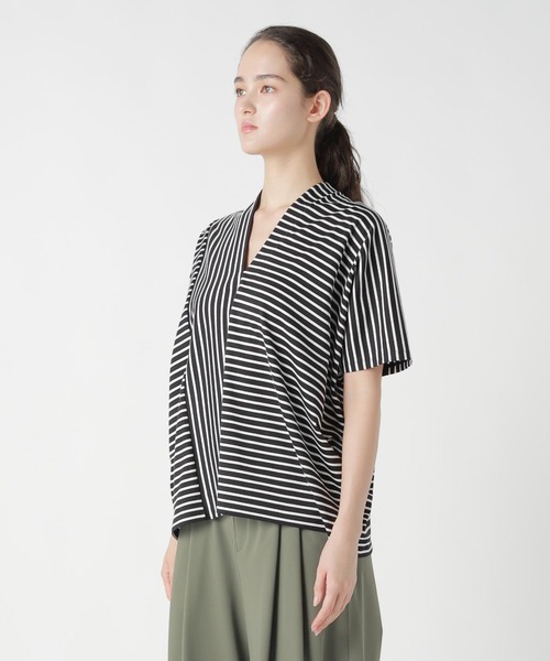 ZUCCa(ズッカ)の「CENTER STRIPE JERSEY / Tシャツ(Tシャツ/カットソー・レディース・ホワイト・M size)」の6枚目の写真