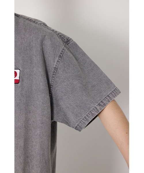 RODEO CROWNS WIDE BOWL(ロデオクラウンズワイドボウル)の「Coolist Denim ZIPシャツ(シャツ/ブラウス・メンズ・ライトブルー/ネイビー/グレー・MEDIUM/LARGE)」の4枚目の写真
