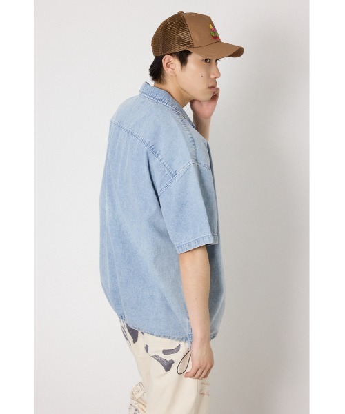 RODEO CROWNS WIDE BOWL(ロデオクラウンズワイドボウル)の「Coolist Denim ZIPシャツ(シャツ/ブラウス・メンズ・ライトブルー/ネイビー/グレー・MEDIUM/LARGE)」の8枚目の写真