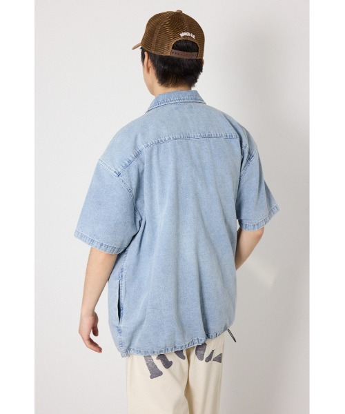 RODEO CROWNS WIDE BOWL(ロデオクラウンズワイドボウル)の「Coolist Denim ZIPシャツ(シャツ/ブラウス・メンズ・ライトブルー/ネイビー/グレー・MEDIUM/LARGE)」の9枚目の写真