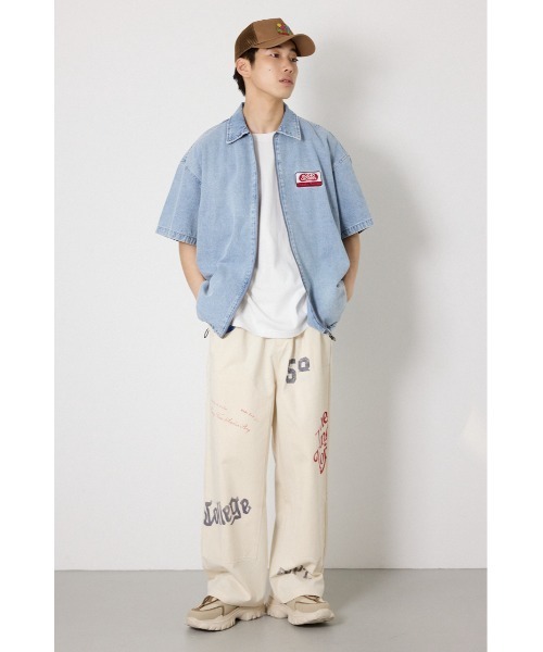 RODEO CROWNS WIDE BOWL(ロデオクラウンズワイドボウル)の「Coolist Denim ZIPシャツ(シャツ/ブラウス・メンズ・ライトブルー/ネイビー/グレー・MEDIUM/LARGE)」の10枚目の写真