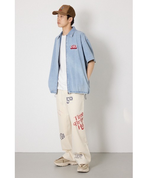 RODEO CROWNS WIDE BOWL(ロデオクラウンズワイドボウル)の「Coolist Denim ZIPシャツ(シャツ/ブラウス・メンズ・ライトブルー/ネイビー/グレー・MEDIUM/LARGE)」の11枚目の写真