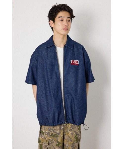 RODEO CROWNS WIDE BOWL(ロデオクラウンズワイドボウル)の「Coolist Denim ZIPシャツ(シャツ/ブラウス・メンズ・ライトブルー/ネイビー/グレー・MEDIUM/LARGE)」の13枚目の写真