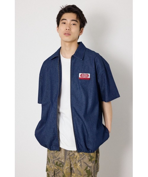 RODEO CROWNS WIDE BOWL(ロデオクラウンズワイドボウル)の「Coolist Denim ZIPシャツ(シャツ/ブラウス・メンズ・ライトブルー/ネイビー/グレー・MEDIUM/LARGE)」の14枚目の写真