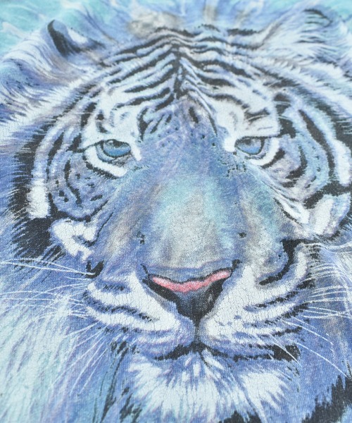 GILDAN(ギルダン)の「【USED】Y2K GILDAN “White tiger” タイダイ アニマル Tシャツ USA製(Tシャツ/カットソー・メンズ・ブルー・X-LARGE)」の3枚目の写真
