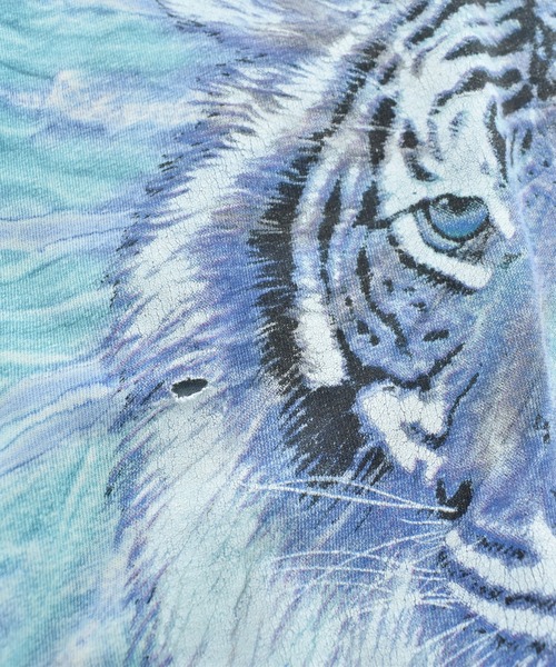 GILDAN(ギルダン)の「【USED】Y2K GILDAN “White tiger” タイダイ アニマル Tシャツ USA製(Tシャツ/カットソー・メンズ・ブルー・X-LARGE)」の10枚目の写真