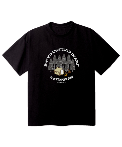 BEMIGHTY（ビーマイティー）の「フォレストキャンプ オーバーサイズ 半袖Tシャツ [メランジェグレー]（Tシャツ/カットソー・メンズ・その他・LARGE/X-LARGE/XX-LARGE）」の3枚目の写真