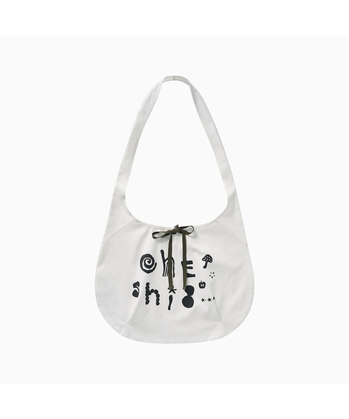 LIGHT COTTON HOBO BAG, WHITE（エコバッグ/サブバッグ）｜OHESHIO 