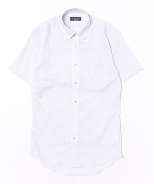TOKYO SHIRTS(トウキョウシャツ)の「【吸水速乾】 形態安定ノンアイロン ボタンダウン 半袖ビジネスワイシャツ(ビジネスシャツ・メンズ・パープル・首回り42cm/首回り43cm/首回り39cm/首回り41cm/首回り37cm)」の6枚目の写真