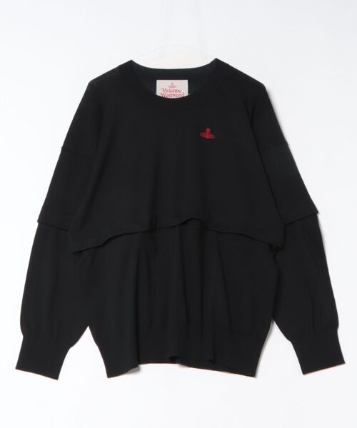 Vivienne Westwood(ヴィヴィアンウエストウッド)の「ディタッチャブルニットプルオーバー(ニット/セーター・レディース・ブラック・FREE)」の1枚目の写真