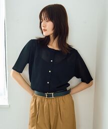 半袖シアーカーディガン