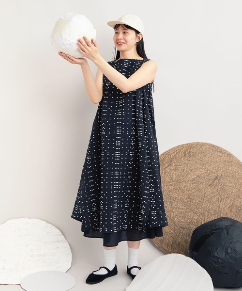 yuni（ユニ　）の「△Cotton/Nylon sheer memory dot 刺繍 layer one-piece ”　dot dot dot　”（ワンピース・レディース・その他・FREE）」の4枚目の写真