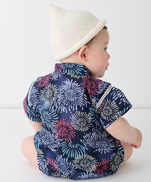 petit main(プティマイン)の「BABY BOYSアソート甚平(浴衣・キッズ・カラフル/サックスブルー/ネイビー・70cm/80cm)」の4枚目の写真