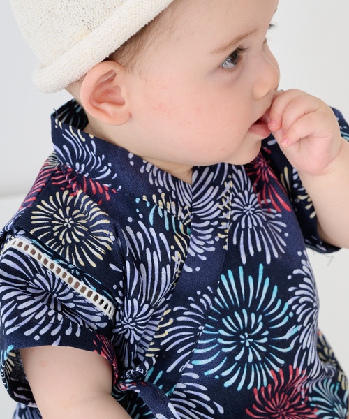 petit main(プティマイン)の「BABY BOYSアソート甚平(浴衣・キッズ・カラフル/サックスブルー/ネイビー・70cm/80cm)」の5枚目の写真