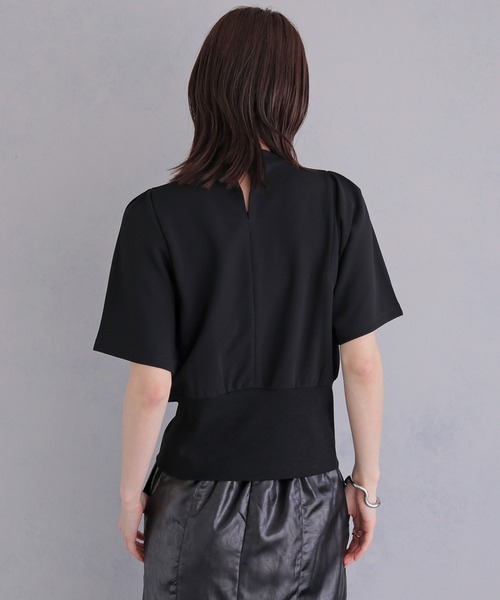 &g'aime(アンジェム)の「【&g'aime 】裾リブトップス Ribbed-Hem Tops(Tシャツ/カットソー・レディース・ブラック/ホワイト・FREE)」の20枚目の写真