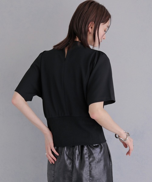 &g'aime(アンジェム)の「【&g'aime 】裾リブトップス Ribbed-Hem Tops(Tシャツ/カットソー・レディース・ブラック/ホワイト・FREE)」の21枚目の写真