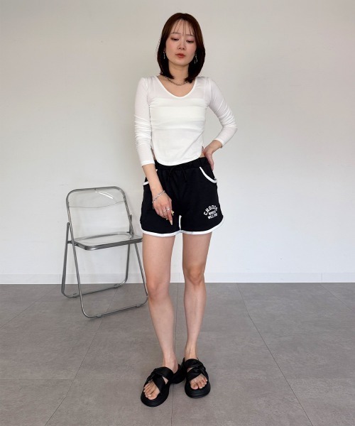 mellomela.(メロメラ)の「ショートパンツ(その他パンツ・レディース・ブラック/杢グレー・M)」の9枚目の写真