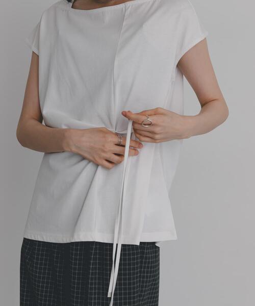 SENSE OF PLACE by URBAN RESEARCH(センスオブプレイスバイアーバンリサーチ)の「『イージーケア/接触冷感』ニュアンスコードTシャツ(Tシャツ/カットソー・レディース・オフホワイト/ライトブルー/ブラック・ONE)」の7枚目の写真
