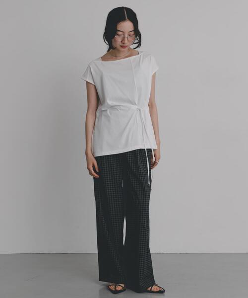 SENSE OF PLACE by URBAN RESEARCH(センスオブプレイスバイアーバンリサーチ)の「『イージーケア/接触冷感』ニュアンスコードTシャツ(Tシャツ/カットソー・レディース・オフホワイト/ライトブルー/ブラック・ONE)」の10枚目の写真