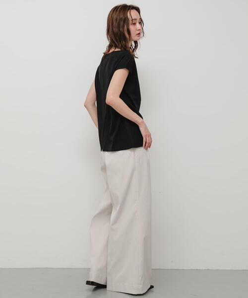 SENSE OF PLACE by URBAN RESEARCH(センスオブプレイスバイアーバンリサーチ)の「『イージーケア/接触冷感』ニュアンスコードTシャツ(Tシャツ/カットソー・レディース・オフホワイト/ライトブルー/ブラック・ONE)」の20枚目の写真