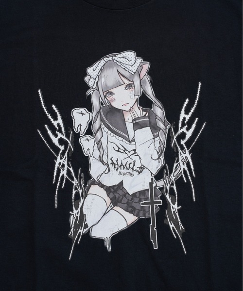 Hauls(ハウルズ)の「てらじ×Hauls コラボBIGTEE①(Tシャツ/カットソー・レディース・ホワイト/ブラック・FREE)」の10枚目の写真