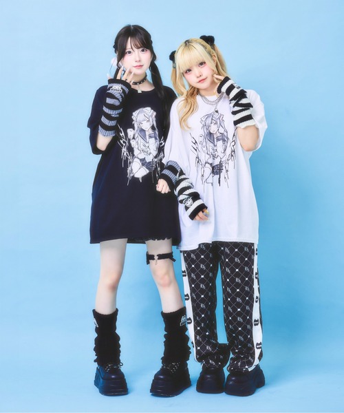 Hauls(ハウルズ)の「てらじ×Hauls コラボBIGTEE①(Tシャツ/カットソー・レディース・ホワイト/ブラック・FREE)」の5枚目の写真