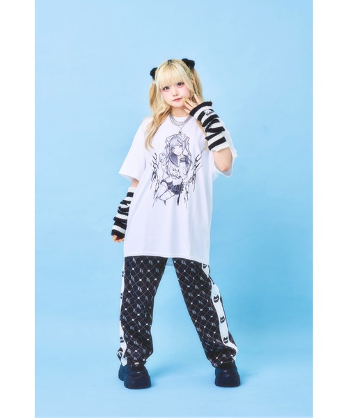 Hauls(ハウルズ)の「てらじ×Hauls コラボBIGTEE①(Tシャツ/カットソー・レディース・ホワイト/ブラック・FREE)」の6枚目の写真