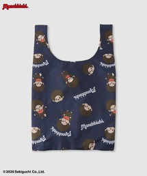 【 Monchhichi / モンチッチ 】総柄プリント 折りたたみ エコバッグ