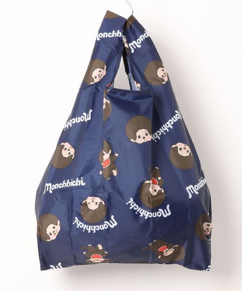 Mac-House(マックハウス)の「【 Monchhichi / モンチッチ 】総柄プリント 折りたたみ エコバッグ(エコバッグ/サブバッグ・レディース・オフホワイト/ネイビー・FREE)」の15枚目の写真