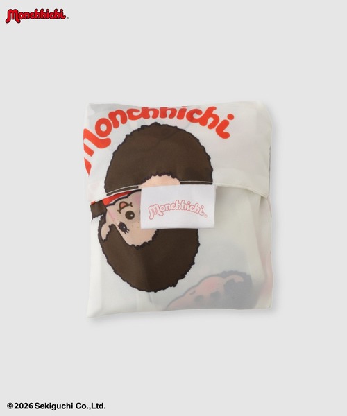 Mac-House(マックハウス)の「【 Monchhichi / モンチッチ 】総柄プリント 折りたたみ エコバッグ(エコバッグ/サブバッグ・レディース・オフホワイト/ネイビー・FREE)」の13枚目の写真