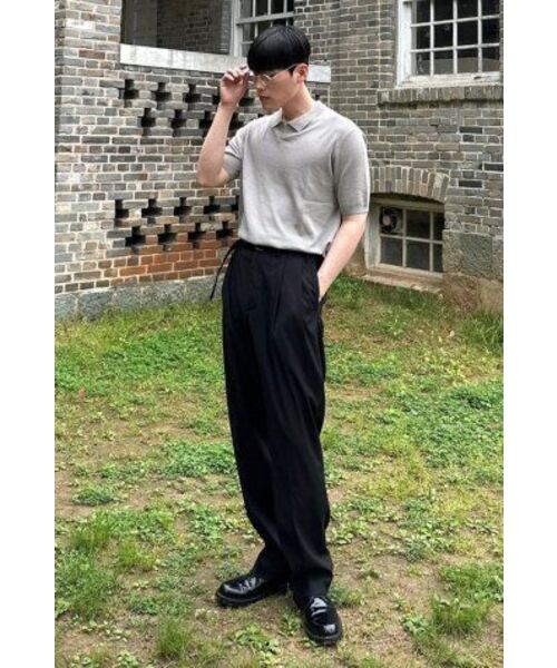 NONBLANK(ノンブランク)の「クールタッチハーフスリーブカラー ニット_PALE KHAKI(ポロシャツ・メンズ・その他・X-LARGE/MEDIUM/LARGE)」の5枚目の写真