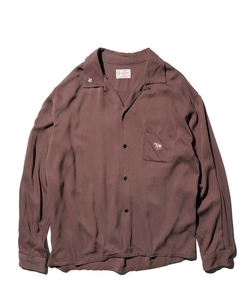 TOWNCRAFT(タウンクラフト)の「TOWNCRAFT / 50S EMBROIDERY L/S SHIRT(シャツ/ブラウス・メンズ・ブラウン/ブラック・SMALL/MEDIUM/LARGE)」の1枚目の写真