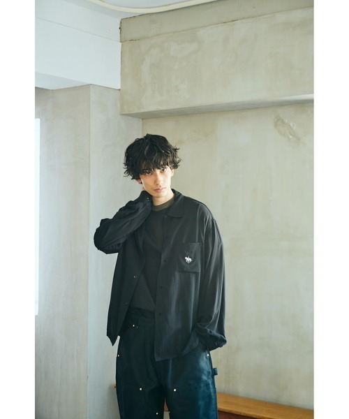 TOWNCRAFT(タウンクラフト)の「TOWNCRAFT / 50S EMBROIDERY L/S SHIRT(シャツ/ブラウス・メンズ・ブラウン/ブラック・SMALL/MEDIUM/LARGE)」の4枚目の写真