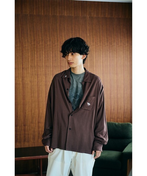 TOWNCRAFT(タウンクラフト)の「TOWNCRAFT / 50S EMBROIDERY L/S SHIRT(シャツ/ブラウス・メンズ・ブラウン/ブラック・SMALL/MEDIUM/LARGE)」の14枚目の写真
