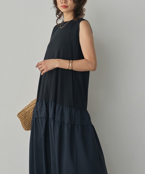 hunch(ハンチ)の「コンパクトスムース ドッキングワンピース(ワンピース・レディース・ブラウン系その他/ブラック/ネイビー系・FREE)」の11枚目の写真
