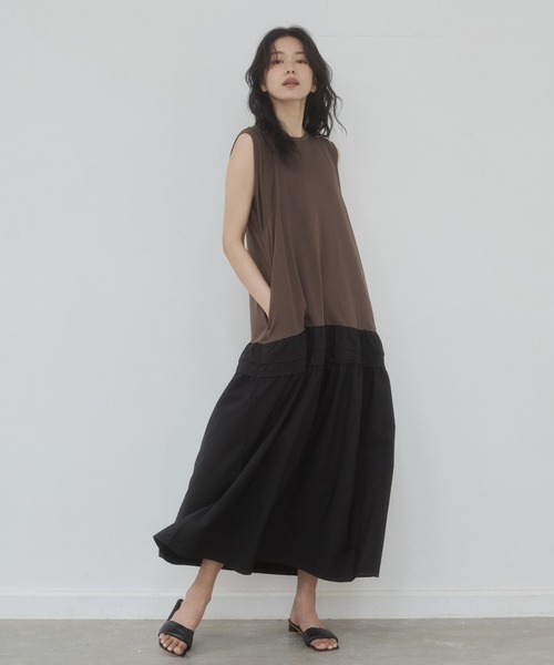 hunch(ハンチ)の「コンパクトスムース ドッキングワンピース(ワンピース・レディース・ブラウン系その他/ブラック/ネイビー系・FREE)」の13枚目の写真