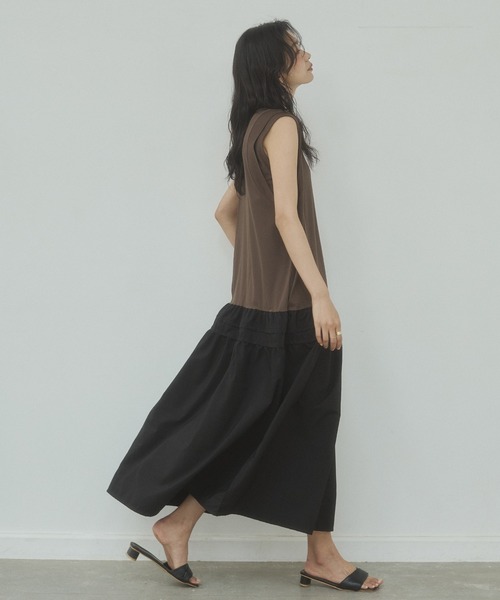hunch(ハンチ)の「コンパクトスムース ドッキングワンピース(ワンピース・レディース・ブラウン系その他/ブラック/ネイビー系・FREE)」の14枚目の写真