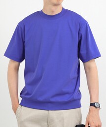 《ビジカジ対応》超長綿ハイゲージポンチ クルーネックドレスTシャツ
