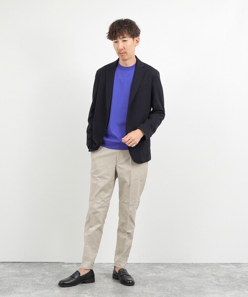 NOLLEY’S(ノーリーズ)の「《ビジカジ対応》ジャケットに合う 抗菌防臭 超長綿ハイゲージポンチ ドレスTシャツ(Tシャツ/カットソー・メンズ・ダークグリーン/ライトベージュ/ブルー系その他・M/S/XXL/XL/L)」の17枚目の写真